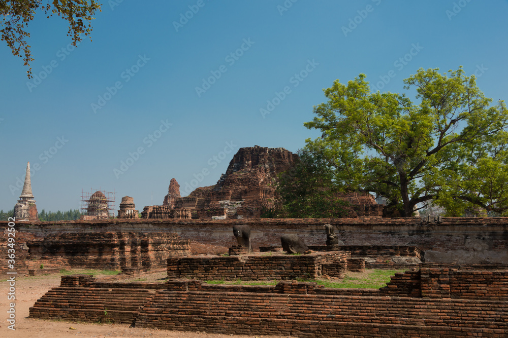 WAT MAHATHAT in Ayutthaya, Thailand. It is part of the World Heritage Site - Historic City of Ayutthaya.
