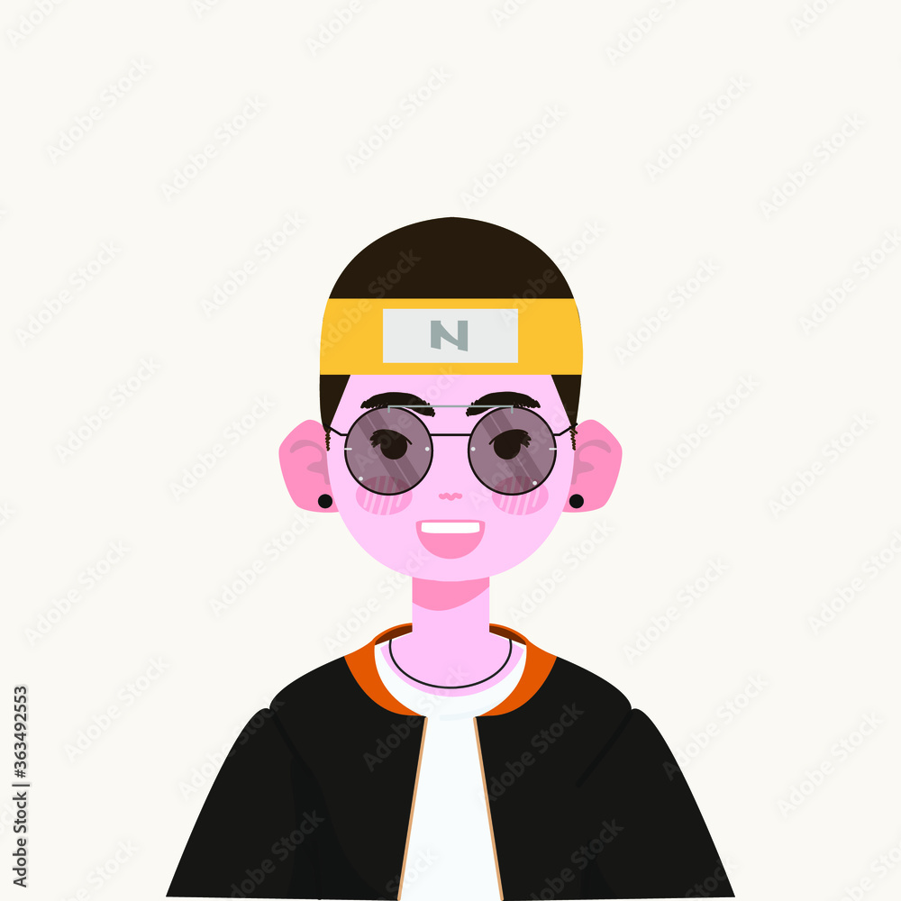 Cute White Boy Or Asian Boy Vector Illustration. Cool Boy Vector Illustration. Handsome Stylish Boy Vector Illustration. Cute White Boy Or Asian Boy Vector Illustration. Cool Boy Vector Illustration. Handsome Stylish Boy Vector Illustration.