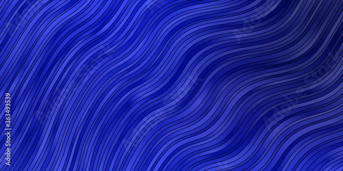 Dark BLUE vector background with wry lines. Colorful illustration, which consists of curves. Best design for your ad, poster, banner.