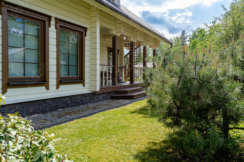 country house in summer  on a Sunny day