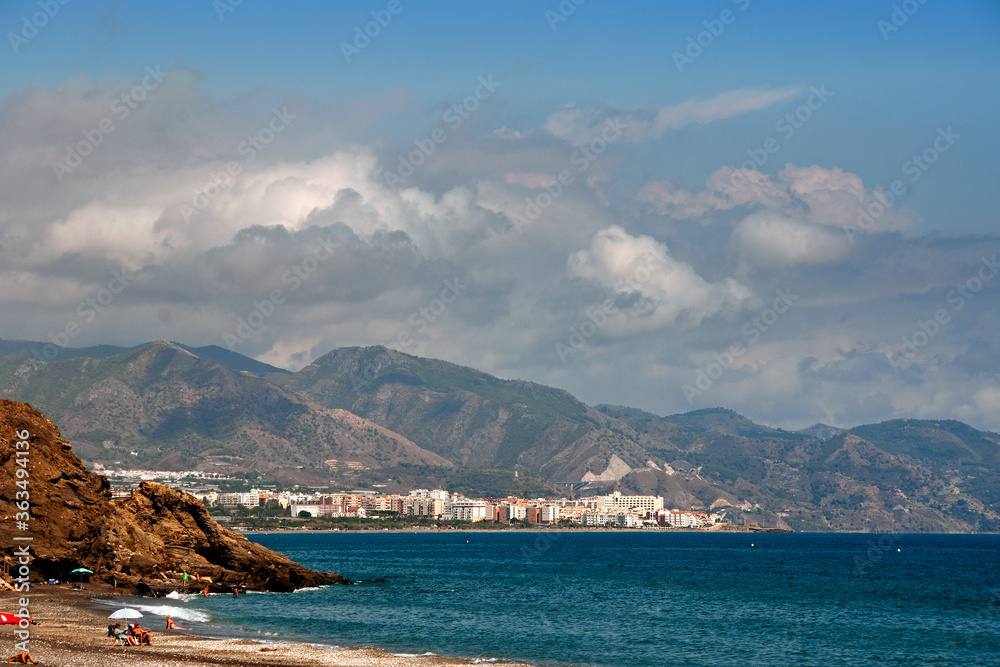 Fototapeta premium Playa del Penoncillo Torrox Costa and Nerja Andalusia Axarquia Costa del Sol Spain