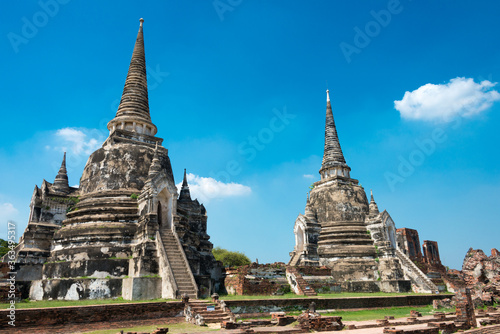 WAT PHRASISANPETH in Ayutthaya  Thailand. It is part of the World Heritage Site - Historic City of Ayutthaya.