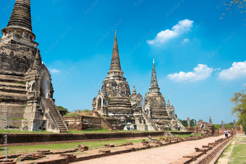 WAT PHRASISANPETH in Ayutthaya, Thailand. It is part of the World Heritage Site - Historic City of Ayutthaya.