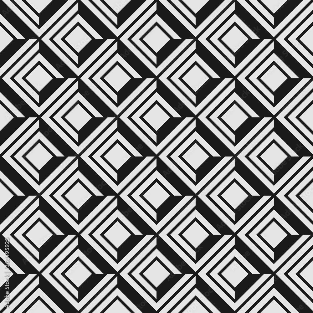Seamless abstract volume pattern with elements of corners and rhombuses Seamless abstract volume pattern with elements of corners and rhombuses