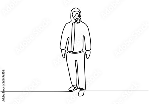nurse use safety uniform against sars covid-19 with minimalist design isolated in one white background.