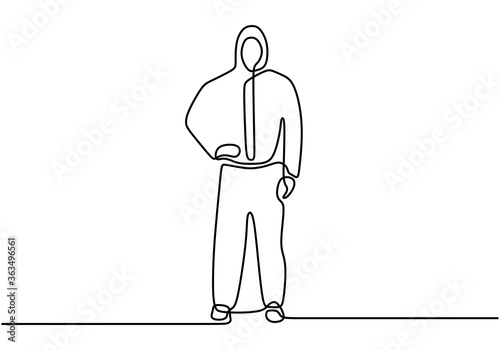 a man use safety uniform against sars covid-19 with minimalist design isolated in one white background.