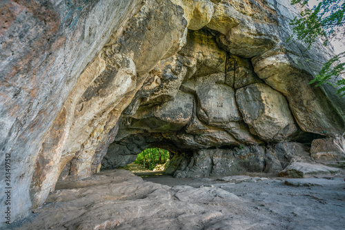Famous Kuhstall rock formation near Bad Schandau