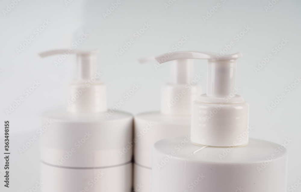 multiple bottle dispensers close-up, sanitizer, hand treatment, hygiene, hand wash multiple bottle dispensers close-up, sanitizer, hand treatment, hygiene, hand wash