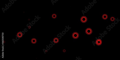 Dark red vector texture with disease symbols.