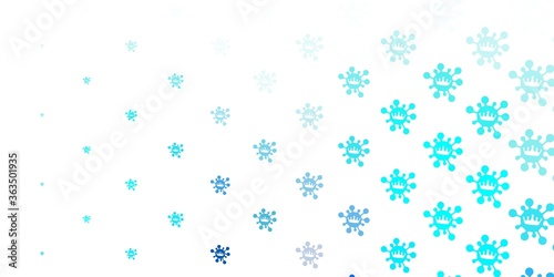 Light blue vector template with flu signs.