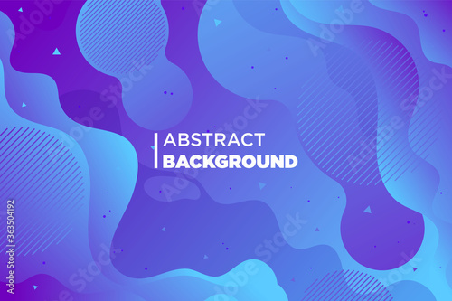 Gradient background. Blue Liquid abstract background with geometric dynamic shapes. Trendy gradients. For presentation, advertising, poster, banner, flyer, brochure design