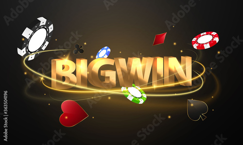 Big win Casino Luxury vip invitation with confetti Celebration party Gambling banner background.