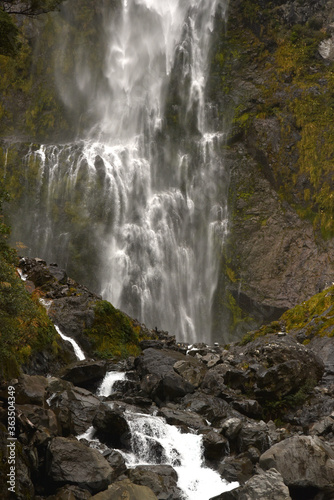 waterfall in the mountains