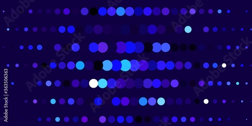 Dark Pink, Blue vector backdrop with dots. Abstract decorative design in gradient style with bubbles. Pattern for business ads.