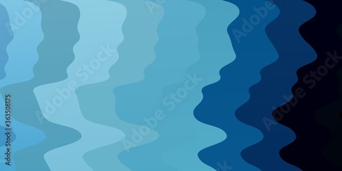 Light BLUE vector backdrop with bent lines. Gradient illustration in simple style with bows. Smart design for your promotions.