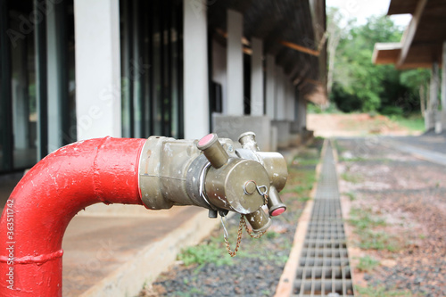 Red Fire hydrants for fire anticipation. photo