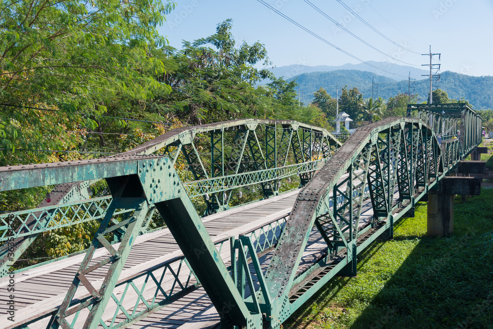 Pai Historical Bridge (Pai Memorial Bridge) in Pai, Mae Hong Son Province, Thailand. The memorial bridge was constructed in 1942 during World War II. Pai Historical Bridge (Pai Memorial Bridge) in Pai, Mae Hong Son Province, Thailand. The memorial bridge was constructed in 1942 during World War II.