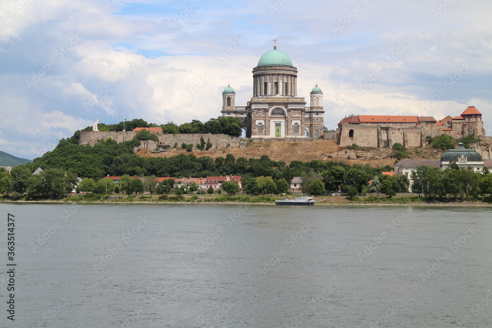Cathedral in Esztergom in Hungary, view from Sturovo, Slovakia