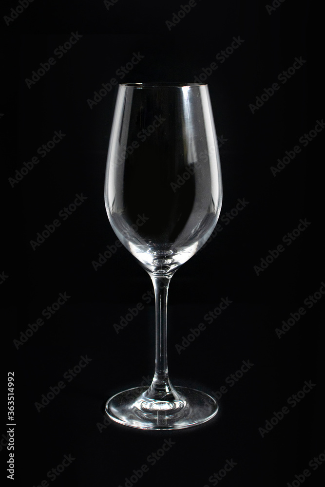 Empty Wine Glass Black Background Empty Wine Glass Black Background