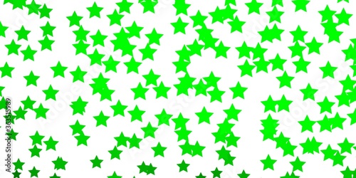 Light Green vector template with neon stars. Colorful illustration with abstract gradient stars. Design for your business promotion.
