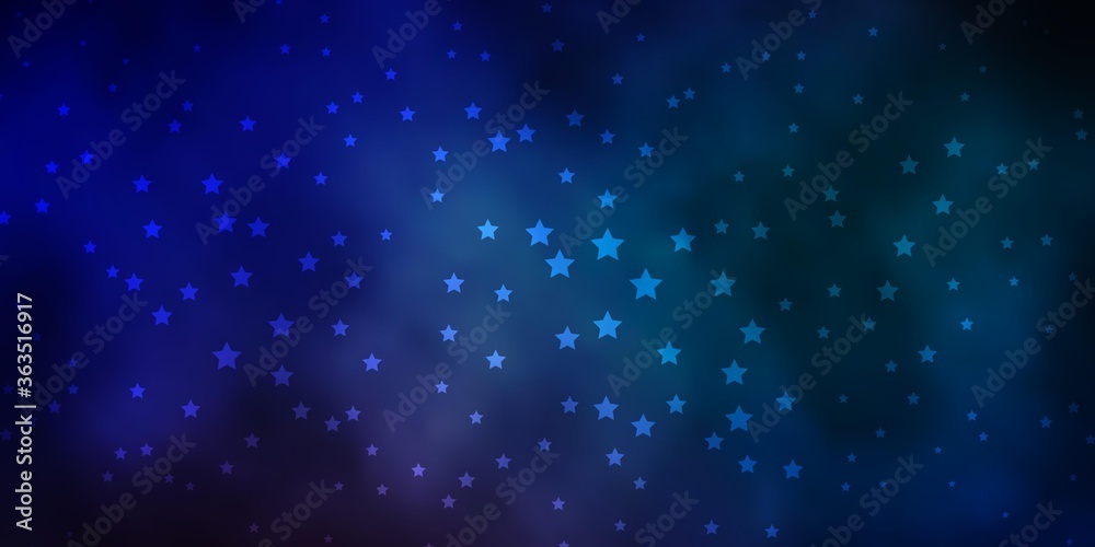 Dark Blue, Red vector texture with beautiful stars. Decorative illustration with stars on abstract template. Best design for your ad, poster, banner.