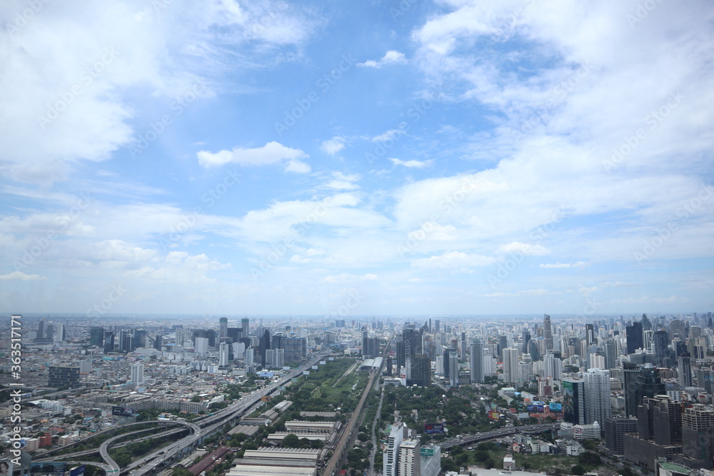 aerial view of Bangkok 