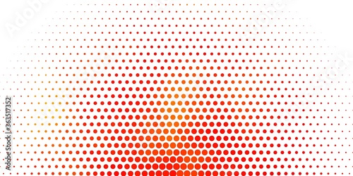 Light Orange vector backdrop with dots. Abstract decorative design in gradient style with bubbles. Pattern for websites.