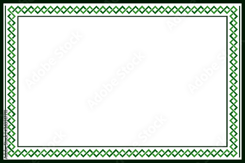 Celtic frame in green tones