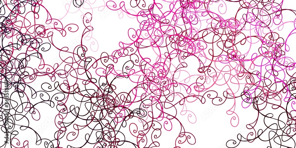 Light Purple, Pink vector template with curved lines.