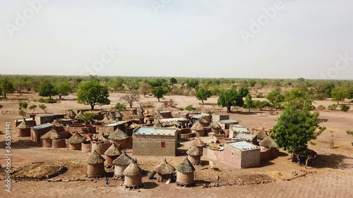 Aerial viev of a  village in Burkina Faso Africa