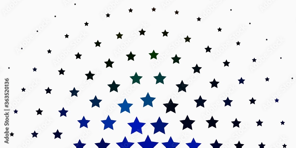 Light Multicolor vector background with small and big stars. Blur decorative design in simple style with stars. Pattern for websites, landing pages.