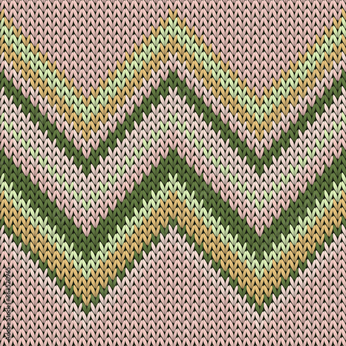 Closeup zig zal lines knit texture geometric 
