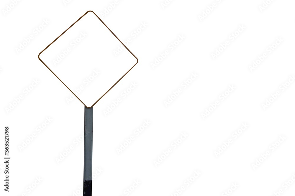 Signpost Pole Small White background