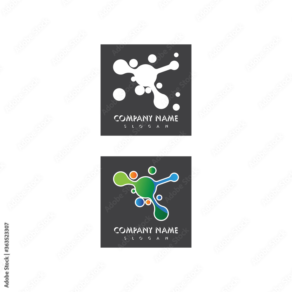 Obraz premium Molecule vector illustration design