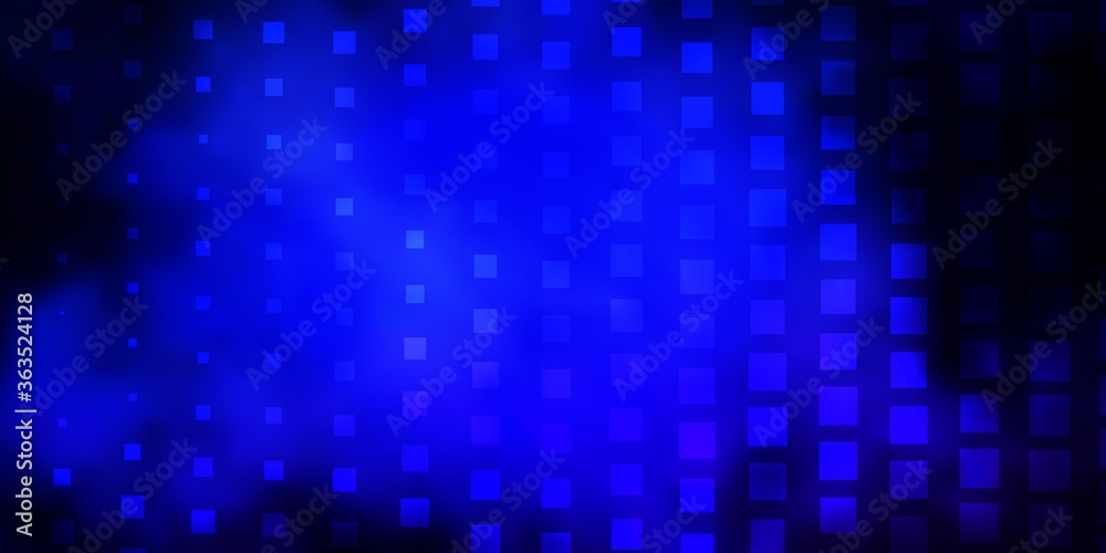 Dark BLUE vector background with rectangles. New abstract illustration with rectangular shapes. Best design for your ad, poster, banner.