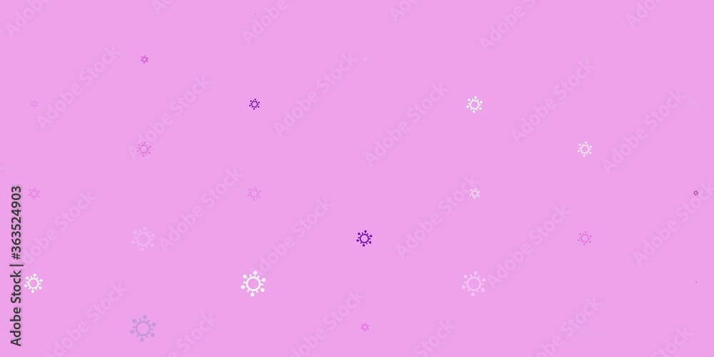 Light Purple vector texture with disease symbols.