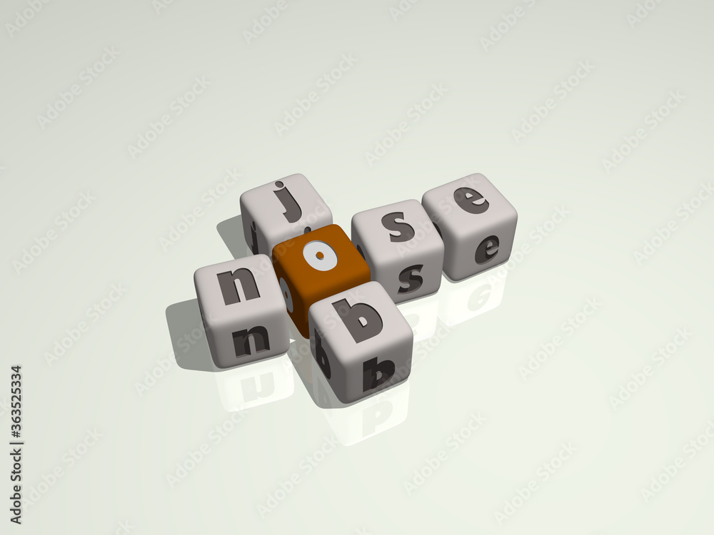 nose job combined by dice letters and color crossing for the related meanings of the concept. background and illustration nose job combined by dice letters and color crossing for the related meanings of the concept. background and illustration