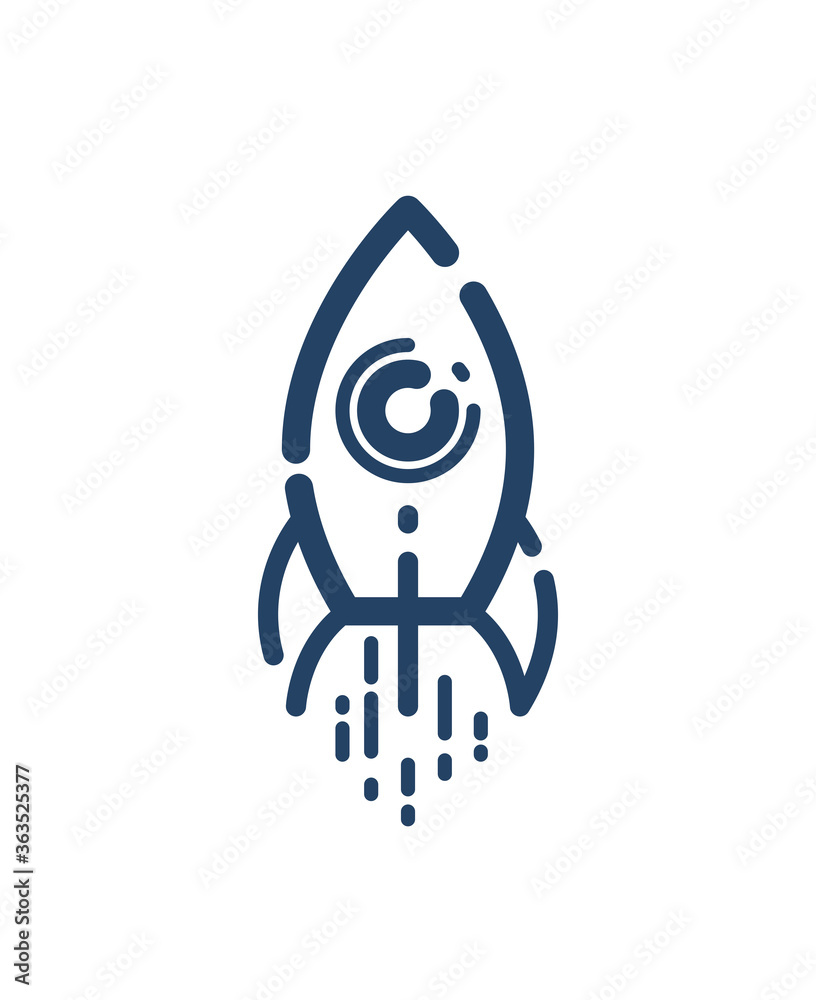 Rocket launch vector simple linear icon, missile start up business line art symbol, space technology and science, science fiction literature sign. Rocket launch vector simple linear icon, missile start up business line art symbol, space technology and science, science fiction literature sign.