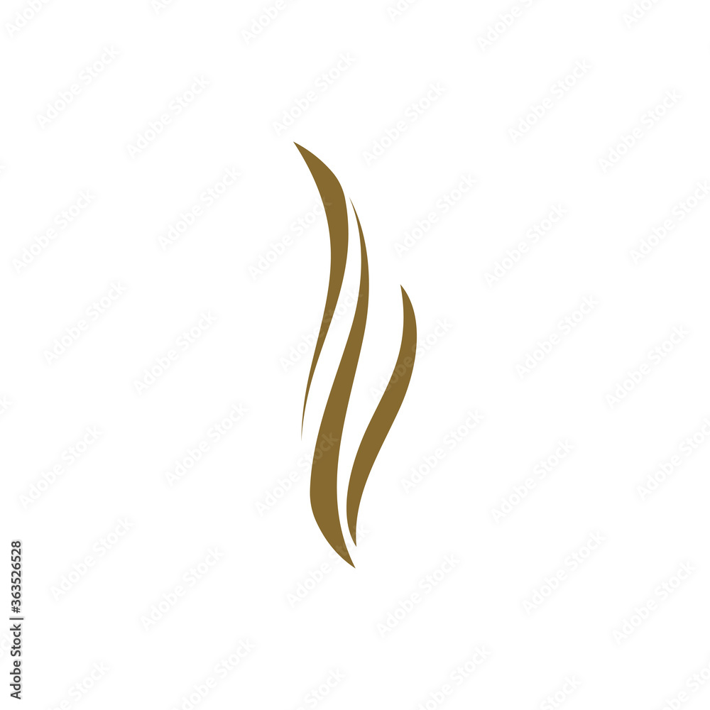 Hair Wave Logo Template vector
