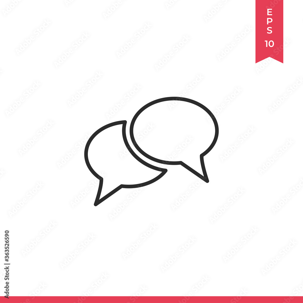 Speech bubble icon vector. Message sign Speech bubble icon vector. Message sign