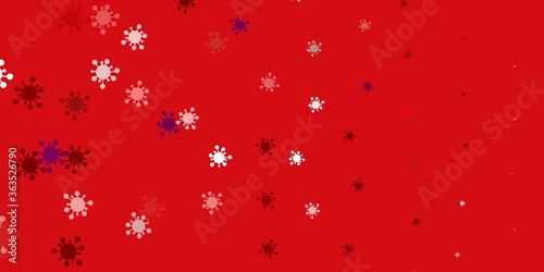 Light pink, red vector template with flu signs.