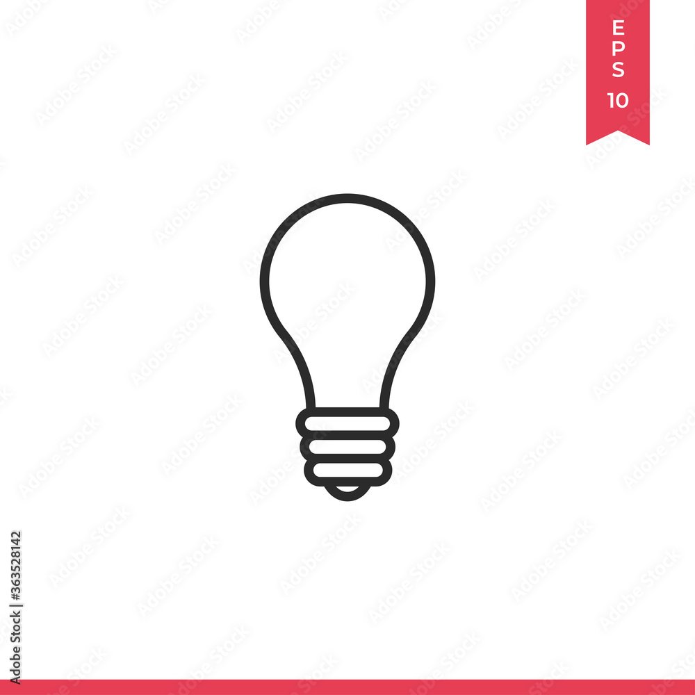 Light bulb icon vector. Idea sign Light bulb icon vector. Idea sign