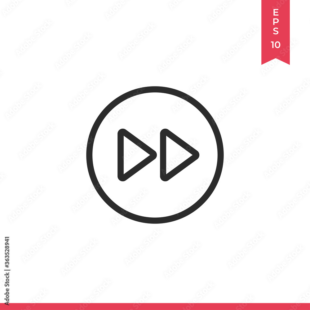 Forward icon vector. Next sign Forward icon vector. Next sign