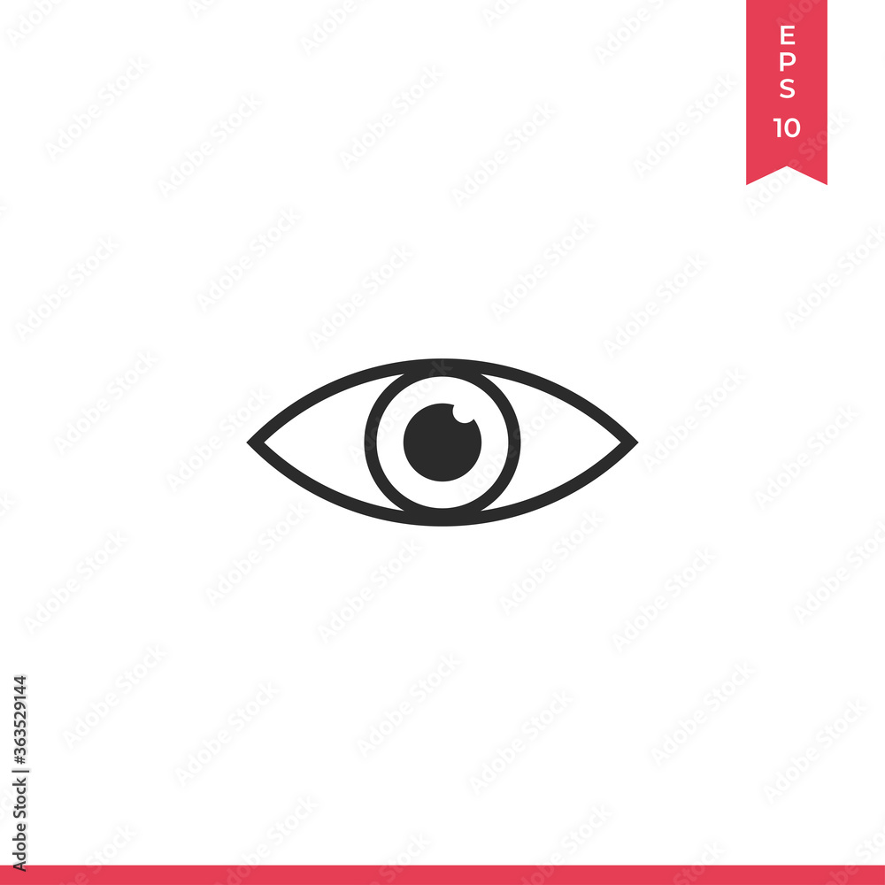 Eye icon vector. Eyeball sign Eye icon vector. Eyeball sign
