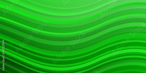 Light Green vector backdrop with circular arc. Colorful illustration with curved lines. Template for your UI design.