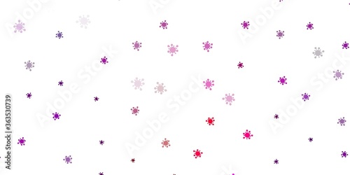 Light purple, pink vector template with flu signs.