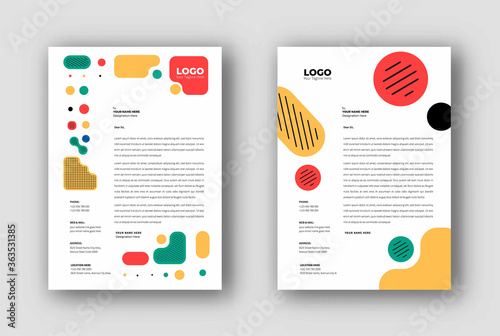 Business letterhead templates design, Vector illustration.