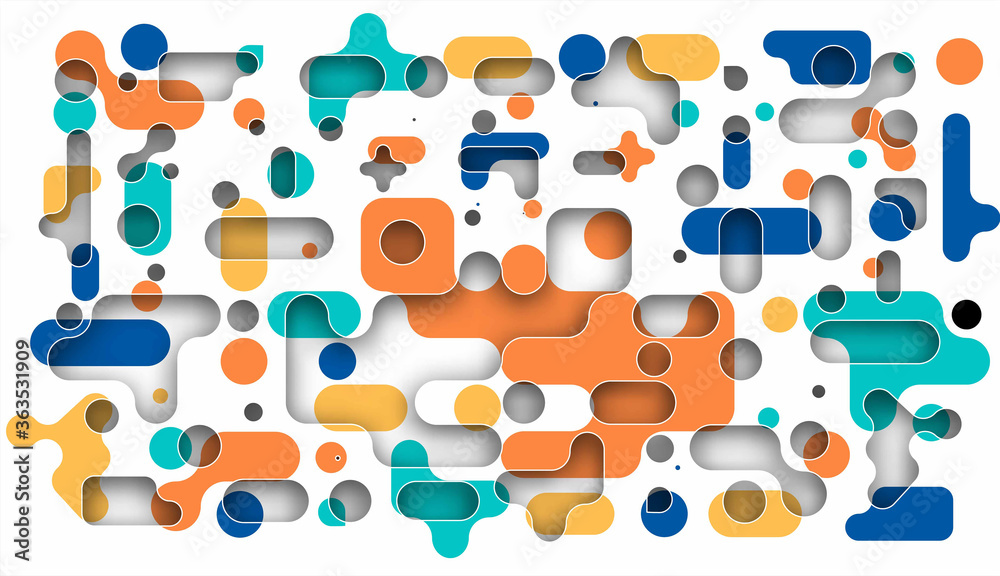 Seamless abstract pattern promotion dynamic geometric circle shapes. Pattern for cover design, poster, banner, card, greeting, business, decoration. Seamless abstract pattern promotion dynamic geometric circle shapes. Pattern for cover design, poster, banner, card, greeting, business, decoration.
