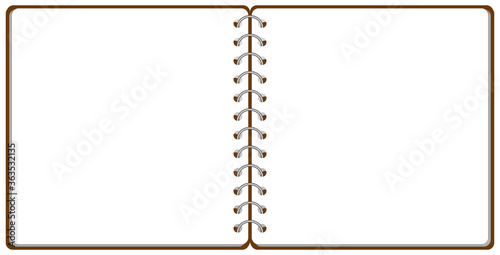 スケッチブック リングノート フレーム イラスト ベクター	