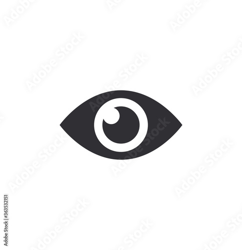 Eye icon. View icon. Vector illustration of human eye. Sneak peek. Spying, spy, watch.